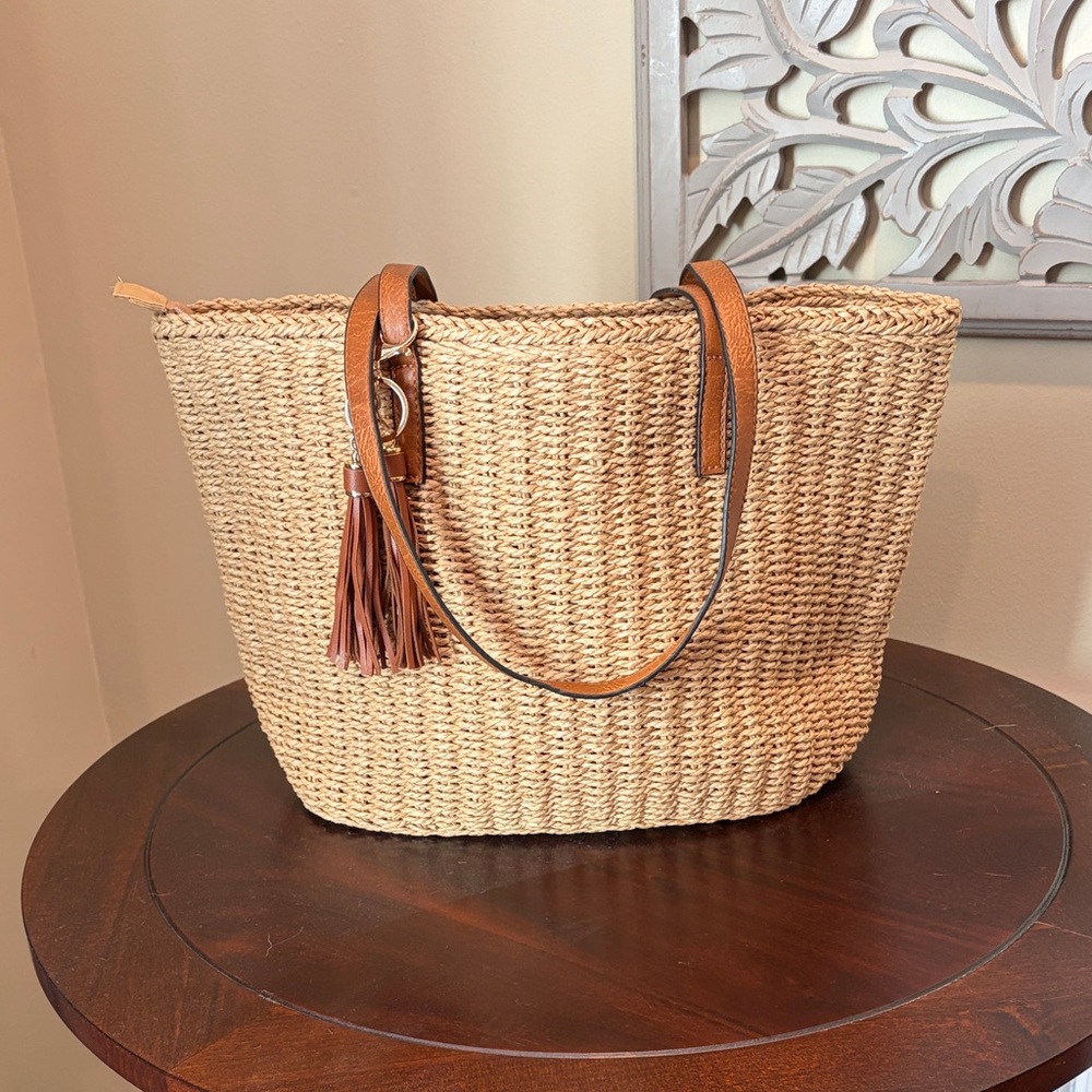 Summer Beach Woven Tote Bag